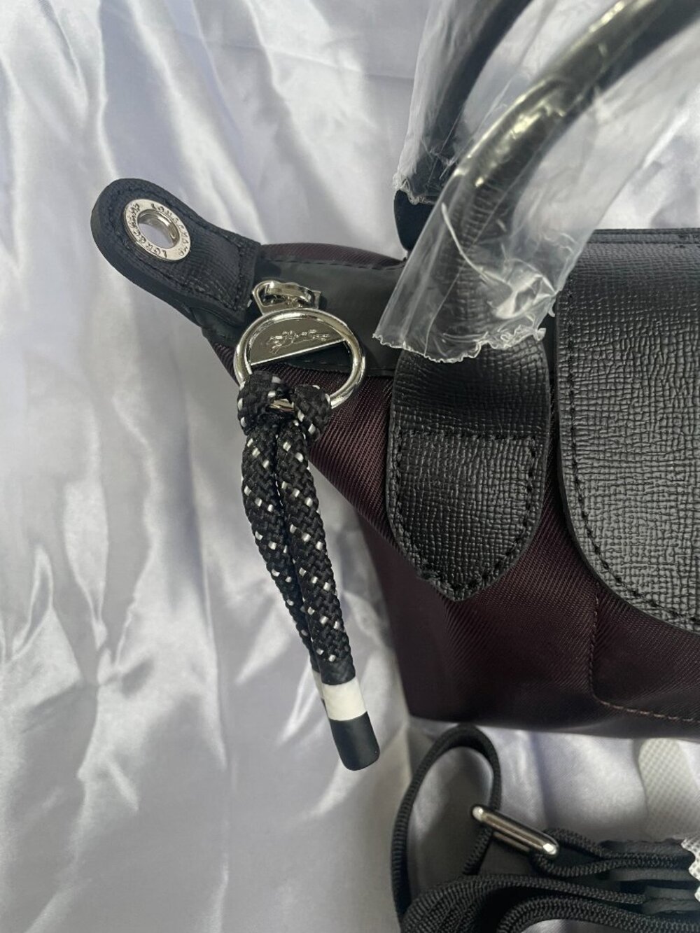 NWT Longchamp Energy Burgundy Handbag Pouch XS 2Way Crossbody Mini Makeup Tote - Picture 5 of 8